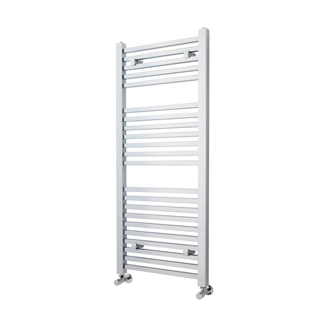 [BHSL109] Balterley Contemporary Heated Vertical Towel Ladder Rail with Square Rails, 1167 BTU, 1200mm x 500mm Bathroom Radiator - Chrome - Cutout