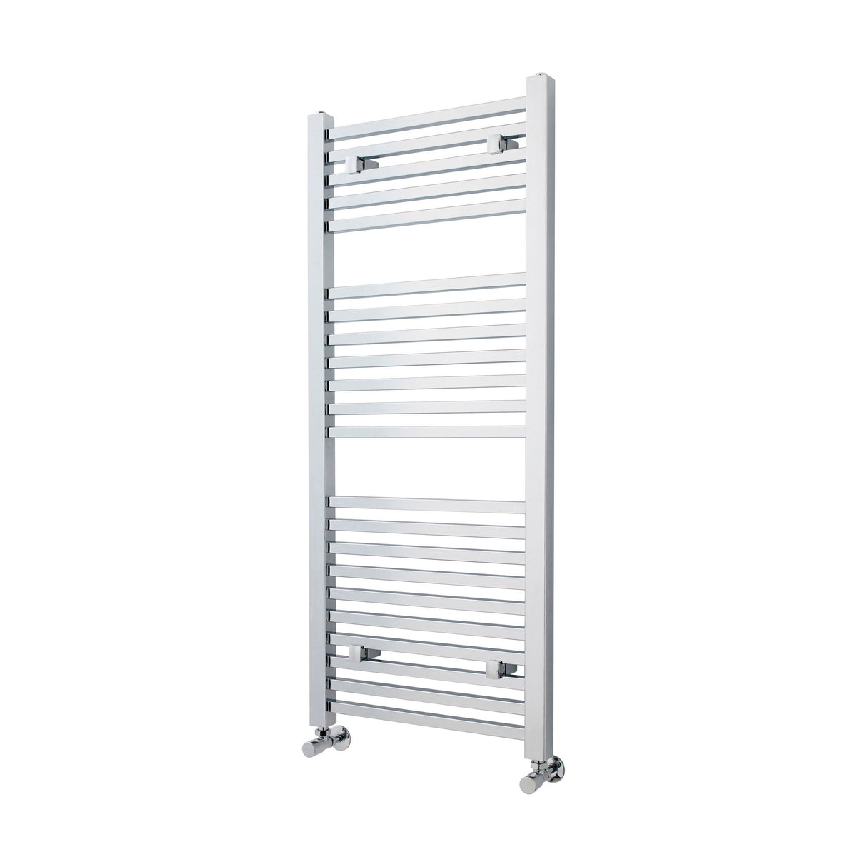 [BHSL109] Harlaston Contemporary Heated Vertical Towel Ladder Rail with Square Rails, Chrome, Choice of Size - Cutout