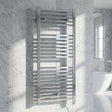 [BHSL151] Electric Vertical Square Towel Rail with 22 Rails - 1110mm x 500mm - 300 Watt - Chrome - Silo