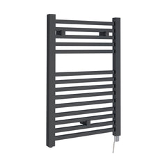 [BHSL152] Electric Vertical Square Towel Rail with 14 Rails - 690mm x 500mm - 300 Watt - Anthracite - Cutout