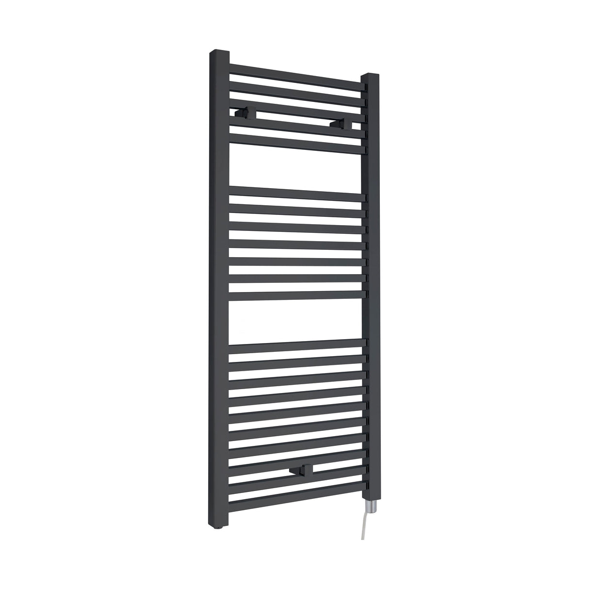 [BHSL153] Electric Vertical Square Towel Rail with 22 Rails - 1110mm x 500mm - 500 Watt - Anthracite - Cutout