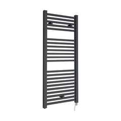 [BHSL153] Electric Vertical Square Towel Rail with 22 Rails - 1110mm x 500mm - 500 Watt - Anthracite - Cutout