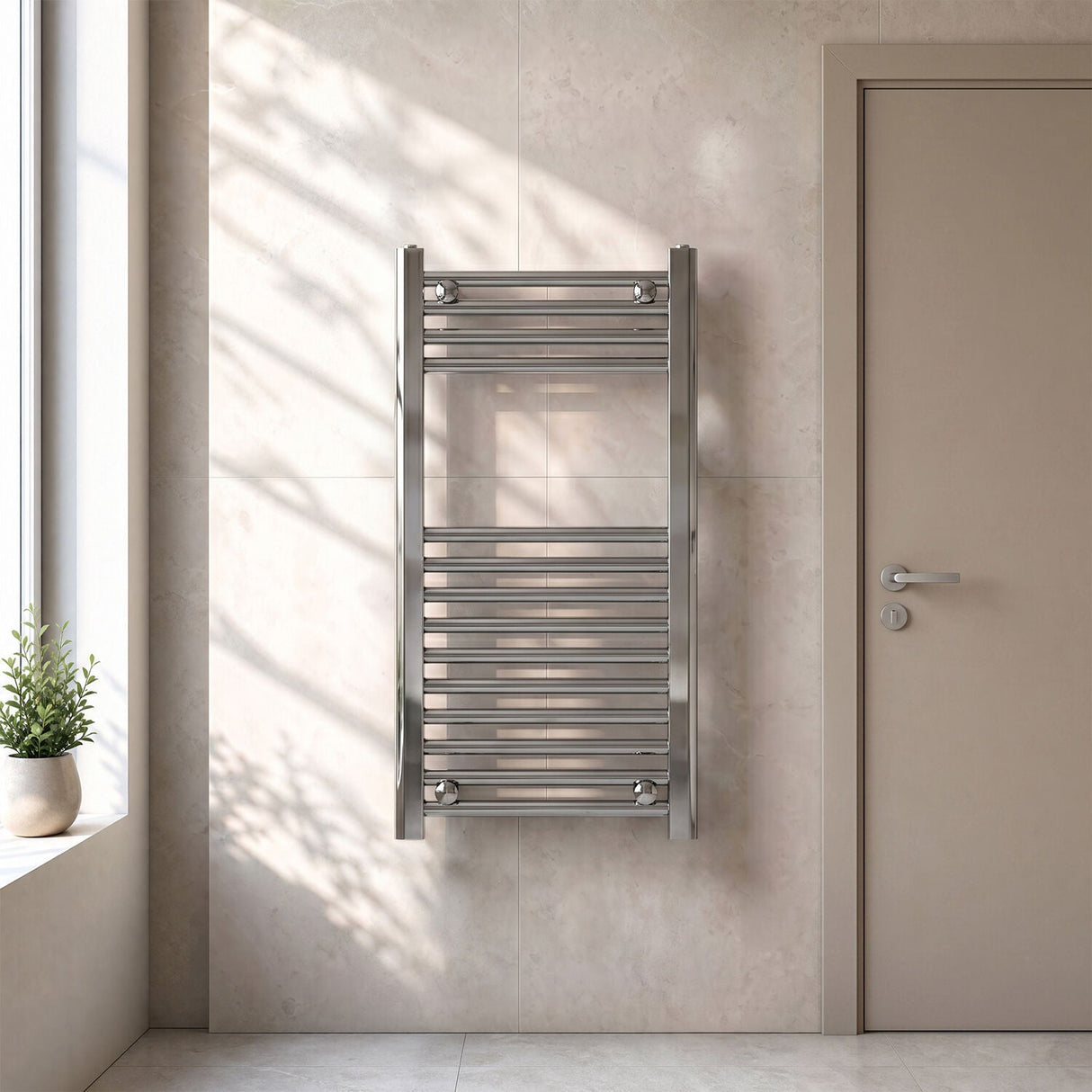 [BHSL35080] Round Straight Towel Radiator 800x500 - Silo