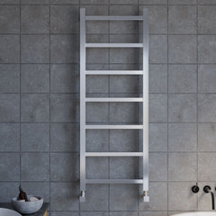 [BHSL375] Contemporary Wall Mounted Heated Towel Rail with Square Rails, Choice of Size - Lifestyle 1