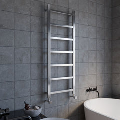 [BHSL375] Contemporary Wall Mounted Heated Towel Rail with Square Rails, Choice of Size - Lifestyle 3