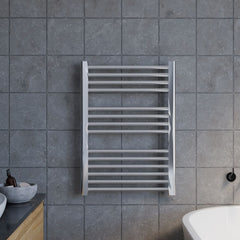 [BHSL381] Heated Vertical Towel Rail with Straight Rails - 679 BTU - 700mm x 500mm - Chrome - Lifestyle 1