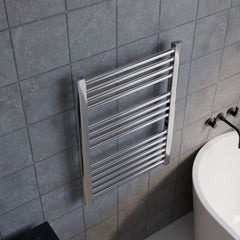 [BHSL381] Heated Vertical Towel Rail with Straight Rails - 679 BTU - 700mm x 500mm - Chrome - Lifestyle 2