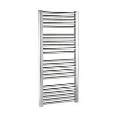 [BHSL382] Contemporary Heated Vertical Towel Rail with Straight Rails, Choice of Size - Cutout