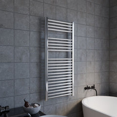 [BHSL382] Heated Vertical Towel Rail with Straight Rails - 1096 BTU - 1100mm x 500mm - Chrome - Lifestyle 3