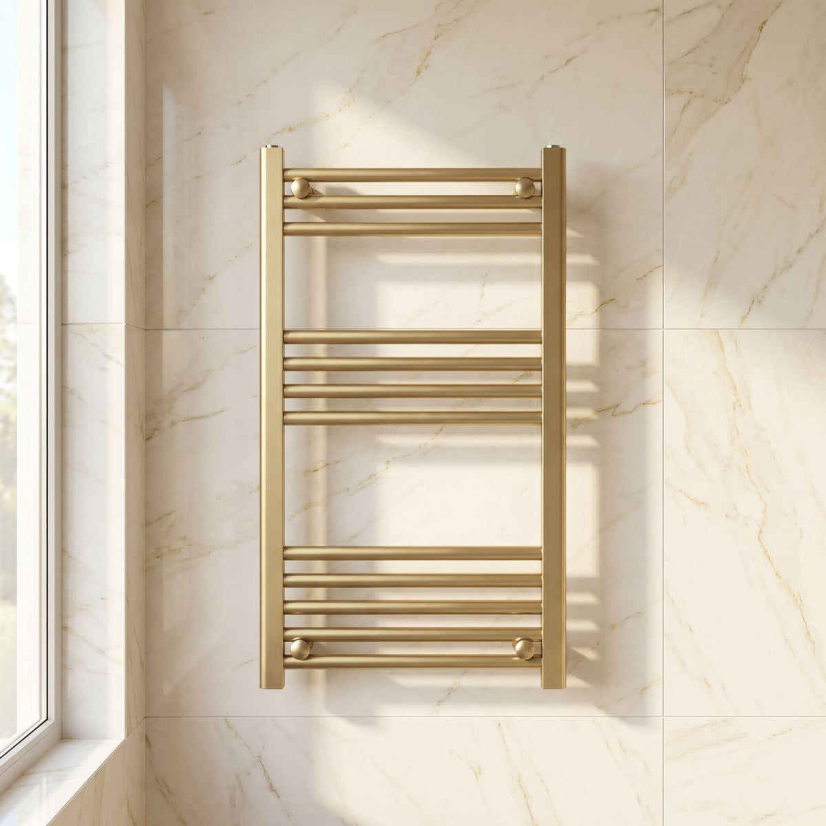 [BHSL85080] Balterley Straight Towel Radiator - Choice of Size and Colour - Lifestyle 1