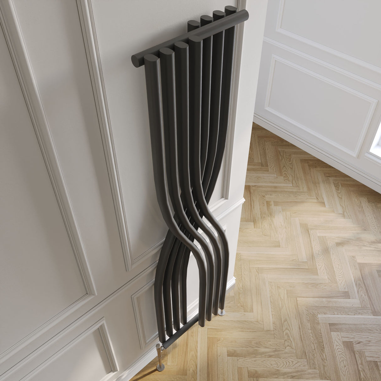 [BHSPA94] Balterley Spirit Curved Designer Radiator, 1775mm x 450mm - Gloss White - Lifestyle 2