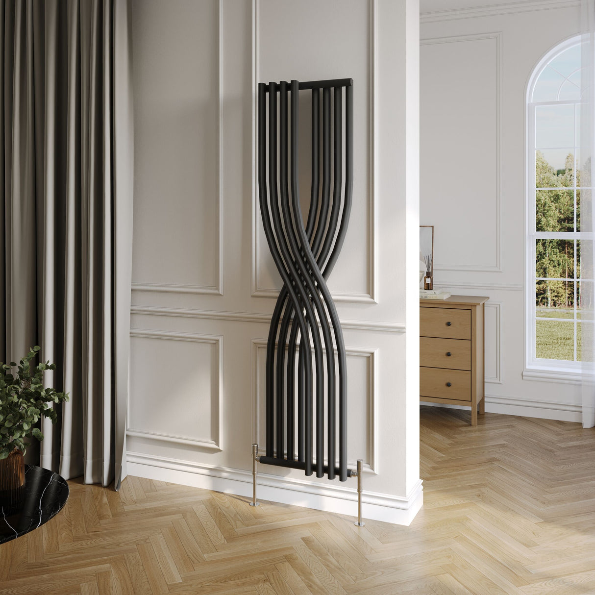 [BHSPA94] Balterley Spirit Curved Designer Radiator, 1775mm x 450mm - Gloss White - Lifestyle 3