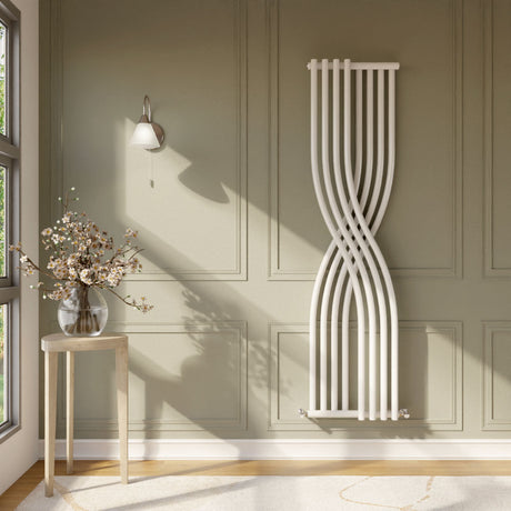 [BHSPW94] Balterley Spirit Curved Designer Radiator, 1775mm x 450mm - Gloss White - Lifestyle 1
