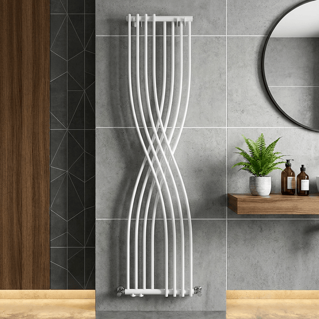 [BHSPW94] Balterley Spirit Curved Designer Radiator, 1775mm x 450mm - Gloss White - Silo