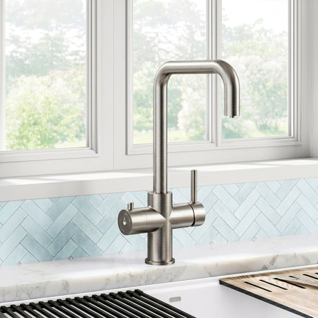 [BKHT1205DL] Fulford 3 in 1 Boiling Water Tap Kit, Instant Hot Water Tap with Dual Lever Handles, Tank and Filter - Choice of Colour - Silo