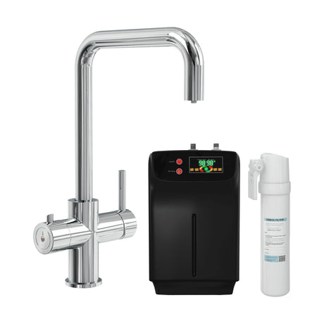 [BKHT305DL] Fulford 3 in 1 Boiling Water Tap Kit, Instant Hot Water Tap with Dual Lever Handles, Tank and Filter - Choice of Colour - Cutout