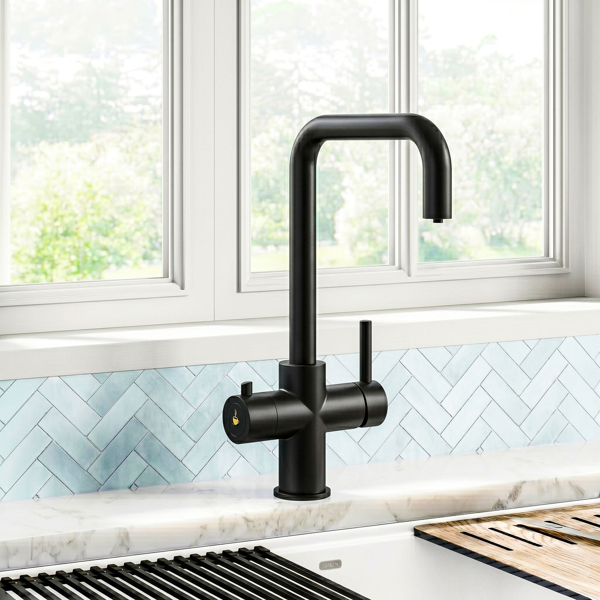 [BKHT405DL] Fulford 3 in 1 Boiling Water Tap Kit, Instant Hot Water Tap with Dual Lever Handles, Tank and Filter - Choice of Colour - Silo