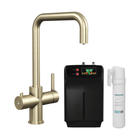 [BKHT805DL] Fulford 3 in 1 Boiling Water Tap Kit, Instant Hot Water Tap with Dual Lever Handles, Tank and Filter - Choice of Colour - Cutout