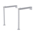 [BKL301] Traditional Cleaner Sink Legs and Bracket (Sink Not Included) - Brushed Stainless Steel - Cutout