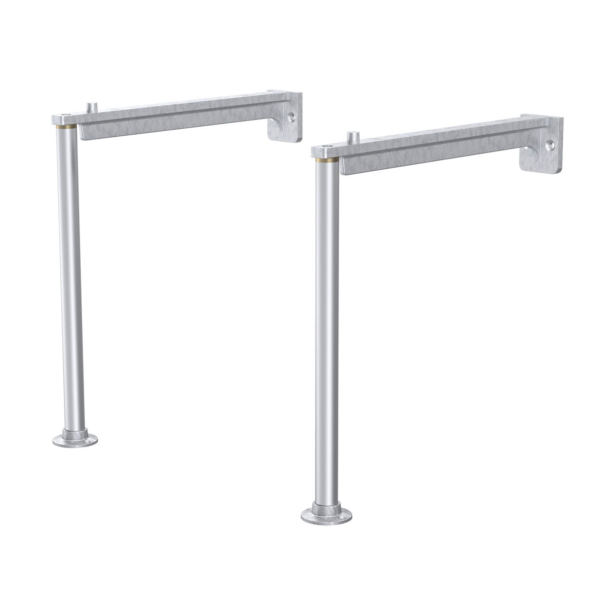 [BKL301] Traditional Cleaner Sink Legs and Bracket (Sink Not Included) - Brushed Stainless Steel - Cutout