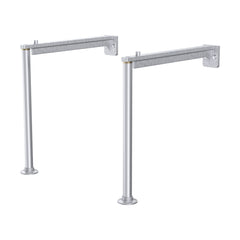 [BKL301] Traditional Cleaner Sink Legs and Bracket (Sink Not Included) - Brushed Stainless Steel - Cutout