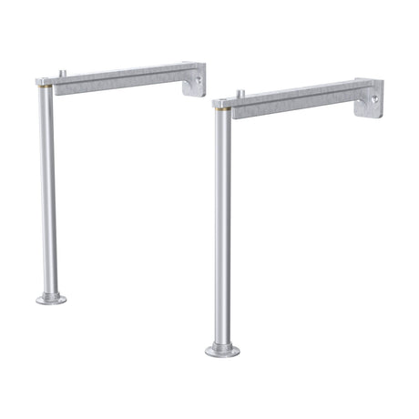 [BKL301] Traditional Cleaner Sink Legs and Bracket (Sink Not Included) - Brushed Stainless Steel - Cutout