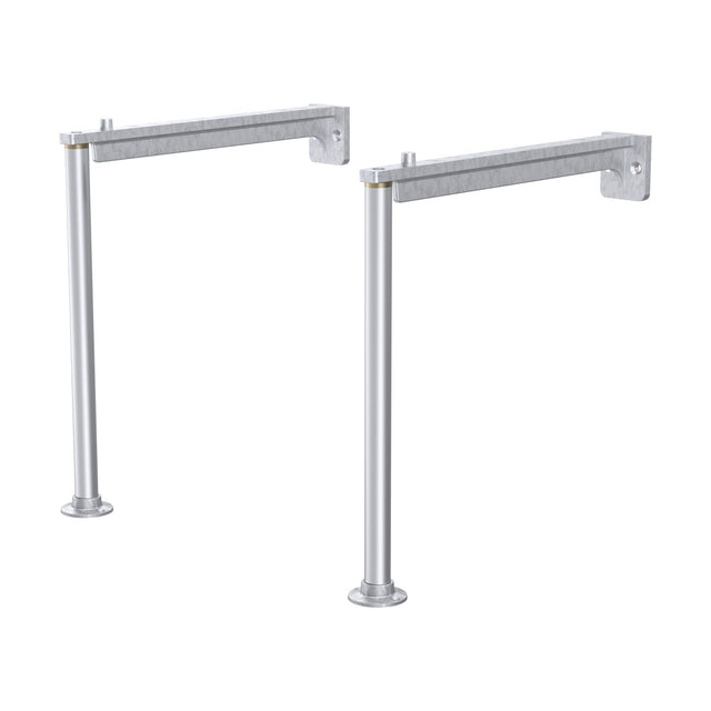 [BKL301] Traditional Cleaner Sink Legs and Bracket (Sink Not Included) - Brushed Stainless Steel - Cutout
