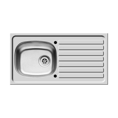 [BKS165801] Contemporary Reversible 1 Bowl Stainless Steel Kitchen Sink, 940mm - Cutout