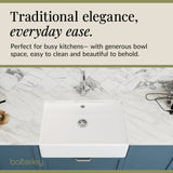 Single Bowl Fireclay Ceramic Butler Kitchen Sink Bundle inc Mixer Tap, Overflow & Waste
