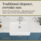 Single Bowl Fireclay Butler Kitchen Sink Bundle inc French Classic Tap & Overflow