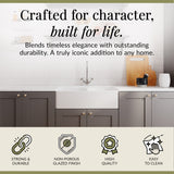Double Bowl Fireclay Ceramic Full Weir Butler Kitchen Sink Bundle with Mono Mixer Tap & Waste