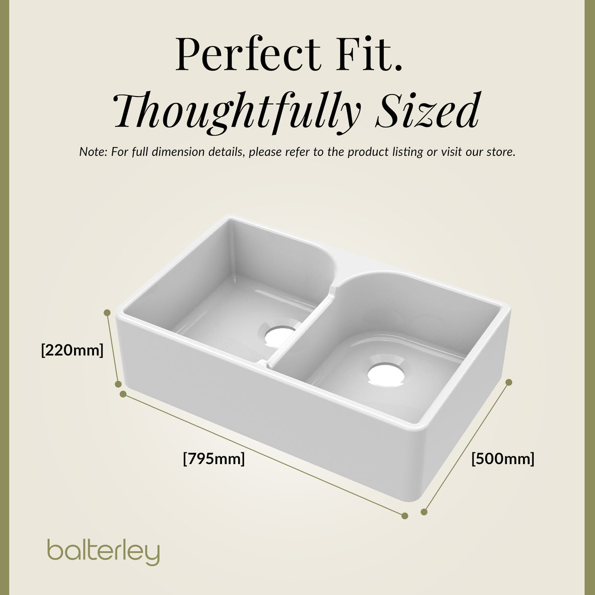 Double Bowl Fireclay Ceramic Stepped Weir Butler Kitchen Sink Bundle with Mono Mixer Tap & Waste