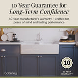 Double Bowl Fireclay Ceramic Butler Kitchen Sink Bundle with Stepped Weir, Classic Tap & Wastes