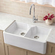 [BKS215] Double Bowl Fireclay Ceramic Stepped Weir Butler Kitchen Sink - Multiple Styles Available - Silo