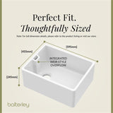 Single Bowl Fireclay Ceramic Belfast Kitchen Sink Bundle French Classic Tap & Waste