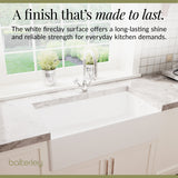Single Bowl Fireclay Ceramic Belfast Kitchen Sink Bundle with Overflow Mono Sink Mixer Tap & Waste