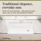 90cm Fireclay Ceramic Belfast Kitchen Sink Bundle with French Classic Tap & Waste