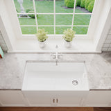 90cm Fireclay Ceramic Belfast Kitchen Sink Bundle with French Classic Tap & Waste