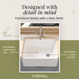 Single Bowl Fireclay Ceramic  Belfast Kitchen Sink & French Classic Mono Sink Mixer Tap