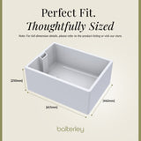 Single Bowl Fireclay Ceramic  Belfast Kitchen Sink & French Classic Mono Sink Mixer Tap