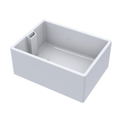 [BKS222] Single Bowl Fireclay Ceramic Belfast Kitchen Sink with Overflow - 615mm - Cutout