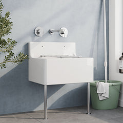 [BKS233W] Single Bowl Fireclay Cleaner Sink with Grid - 515mm x 382mm x 393mm & Compatible Waste - Chrome - Balterley - Lifestyle 3