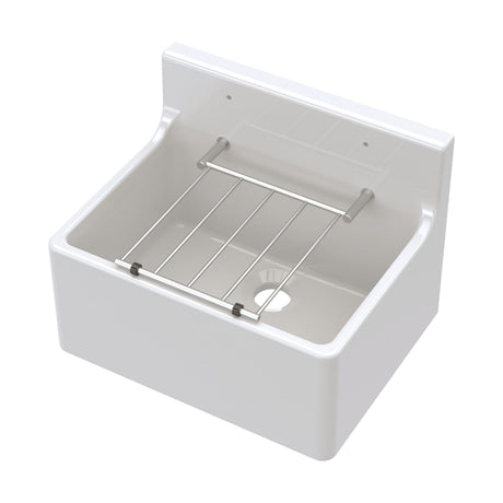 [BKS233] Single Bowl  Fireclay Ceramic Cleaner Sink w.Grid - Multiple Sizes and Accessories - Cutout