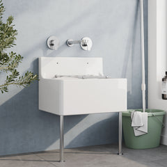 [BKS233] Single Bowl  Fireclay Ceramic Cleaner Sink w.Grid - Multiple Sizes and Accessories - Lifestyle 3