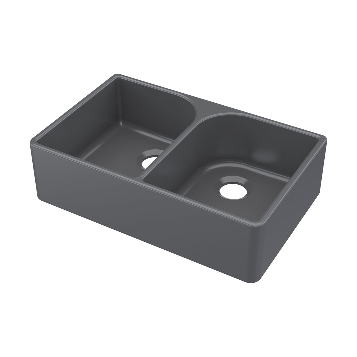 [BKS238] Double Bowl Fireclay Ceramic Butler Kitchen Sink with Full Weir - 795mm - Choice of Colour - Cutout