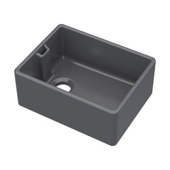 [BKS242] Single Bowl Fireclay Ceramic Belfast Kitchen Sink with Built In Overflow - 595mm - Multiple Colours - Cutout