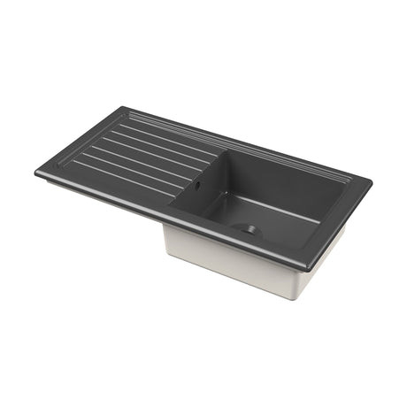 [BKS243] 101cm Inset Counter Top Fireclay Ceramic Kitchen Sink - Multiple Options Available - Cutout