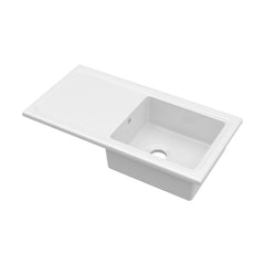 [BKS245] 101cm Inset Counter Top Fireclay Ceramic Kitchen Sink - Multiple Options Available - Cutout