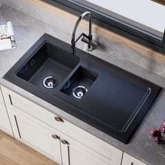 [BKS248] 101cm Inset Counter Top Fireclay Ceramic Kitchen Sink - Multiple Options Available - Lifestyle 2