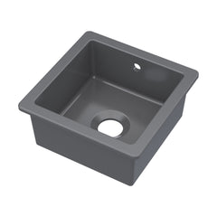 [BKS251] Fireclay Single Bowl Square Undermount Kitchen Sink with Overflow - 457mm - Multiple Colours - Cutout